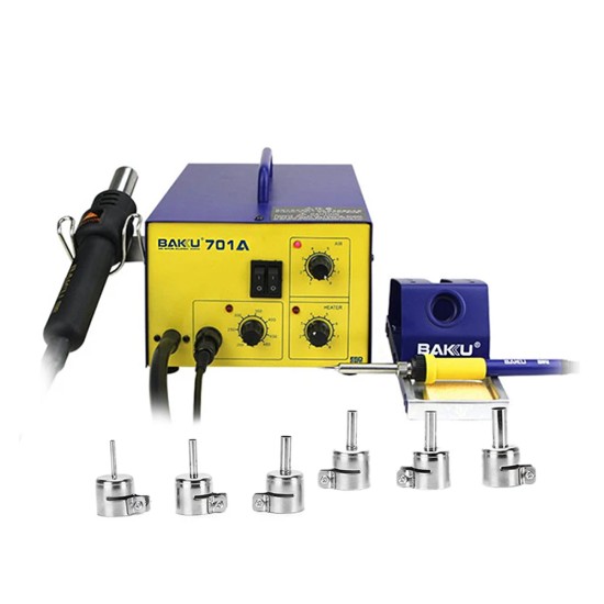 Baku 2 in 1 Rework Station BK-701a with Hot Air Gun and Solder Iron